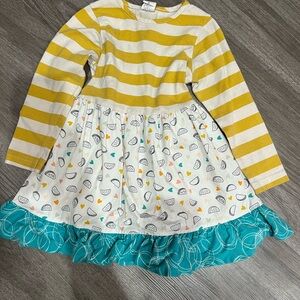 Size 4T girls Ricrac & Ruffles dress. Taco print on bottom. Girls